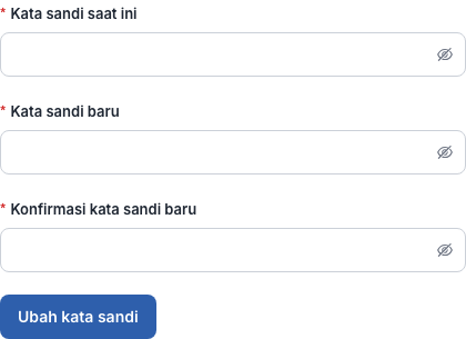 Tab Ubah kata sandi pada halaman Profil Saya.